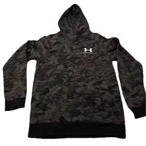 Under Armour Hoodie Youth Boys Size XL Black Gray Camo Pullover